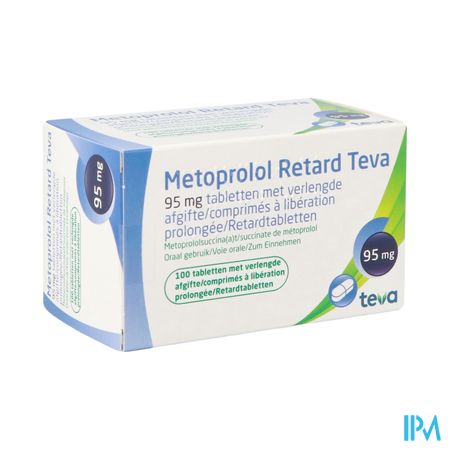 Metoprolol 95mg Retard Teva Comp Liber Prol 100