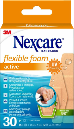 Nexcare 3m Flexible Foam Active Ha Pleist.gesn. 30 4