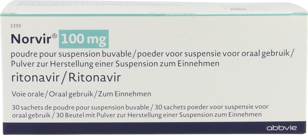 Norvir 100mg Pdr Pour Susp Buvable Sach 30 1