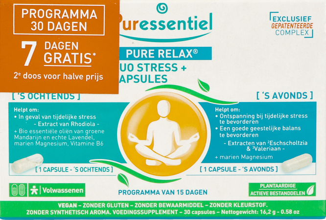 Puressentiel Pure Relax Duo Stress Caps 30 Aanbod 2