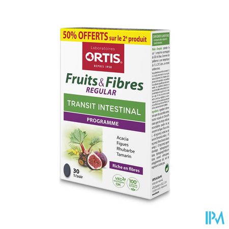 Ortis Fruits & Fibres Regular Comp 2x30 2e -50%