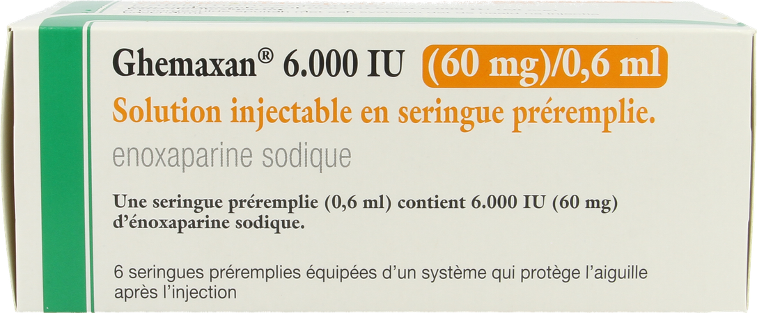 Ghemaxan 6.000ui 60mg/0,6ml Ser Prer. 6+pr.aig. 1