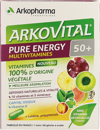 Arkovital Pure Energy 50+ Caps 60 12