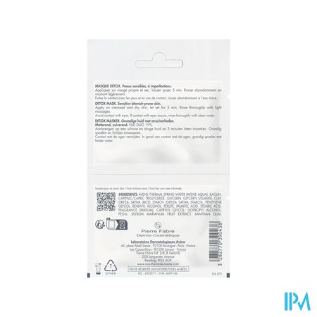 Avene Cleanance Masque Detox 2x6ml 2