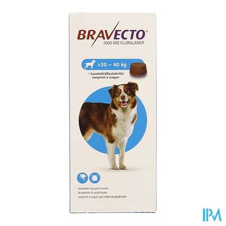 Bravecto Kauwtabletten Hond 1x1000,0mg 2