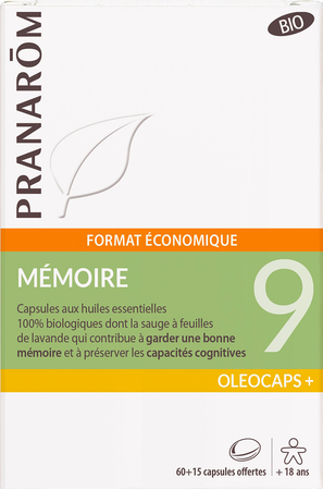 Pranarom Oleocaps+ Bio 9 Memoire Maxi Caps 75 1