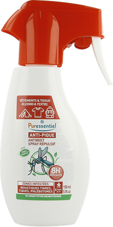 Puressentiel A/beet Spray Afw.kleding&stoffen150ml 1