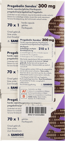 Pregabaline Sandoz 300mg Harde Caps 210 3