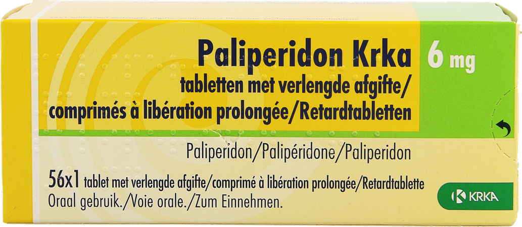 Paliperidon Krka 6mg Verlengde Afgifte Comp 56x6mg 1