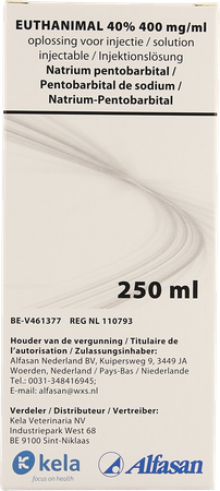 Euthanimal 40% 400mg/ml Opl Inj 250ml 1