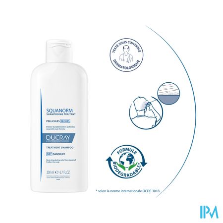 Ducray Squanorm Sh Pellicules Seches 200ml 16