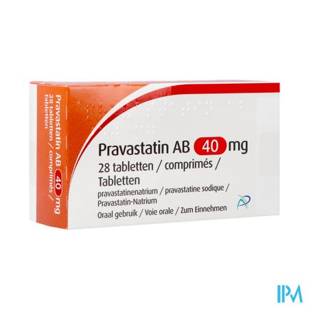 Pravastatin Ab 40mg Tabl 28