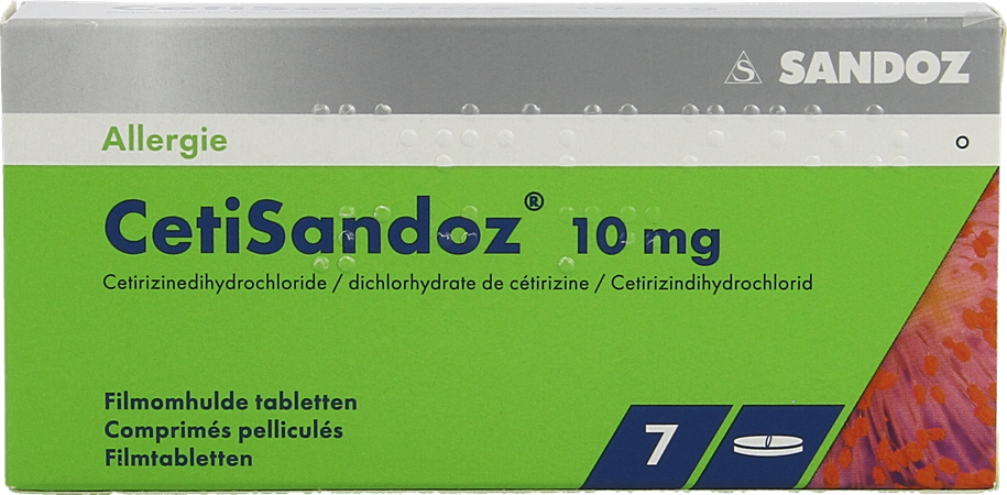 Cetisandoz Sandoz Comp 7 X 10mg 5