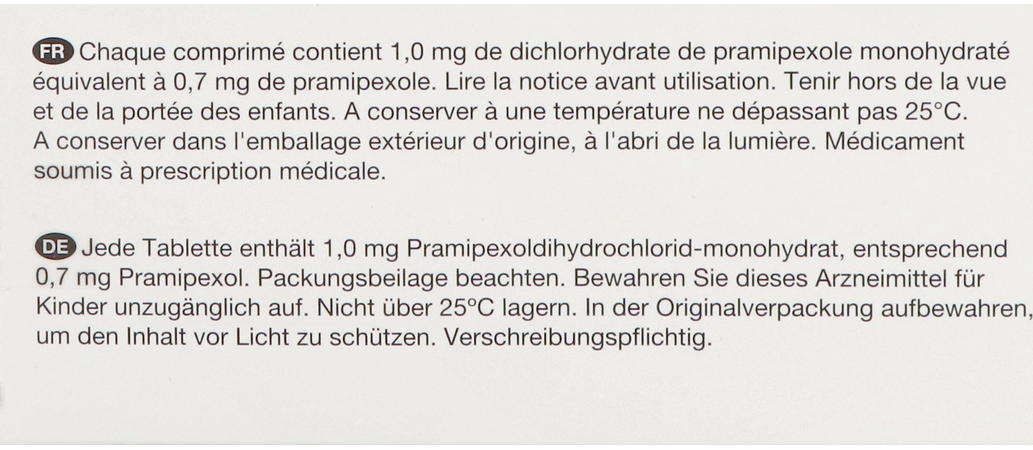 Pramipexole Viatris 0,7mg Tabl 100 7