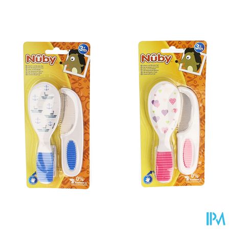 Nûby Set Brosse & Peigne - 3m+