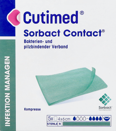 Cutimed Sorbact Contact Cp 4x6cm 5 2