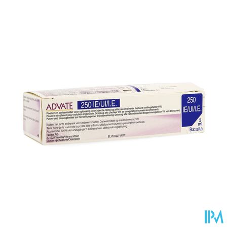 Advate 250 Ui Pulv+solv Sol Inj 2ml(125iu/ml)+kit