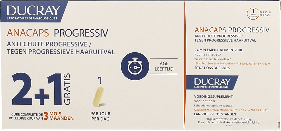 Ducray Anacaps Trio Progressiv A/chute Caps 3x30 1