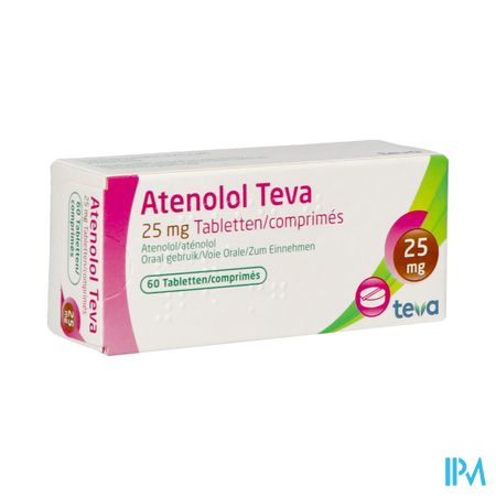 Atenolol Teva Comp Enrob 60x 25mg