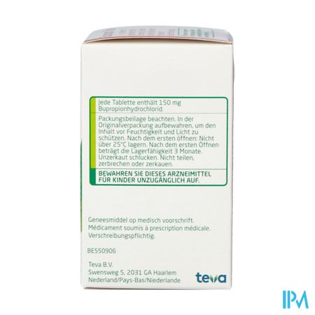 Bupropion Teva 150mg Geregul.afgifte Comp 90 1
