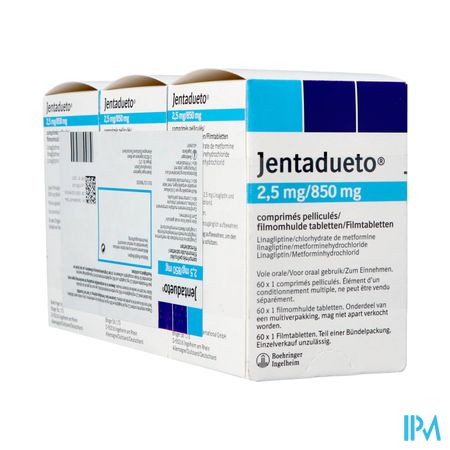 Jentadueto 2,5mg/ 850mg Comp Pell 180(2x90)