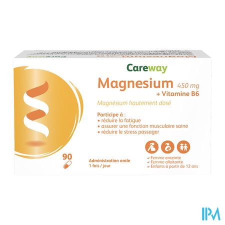 Careway Magnesium 450mg + Vitamine B6 Caps 90 3
