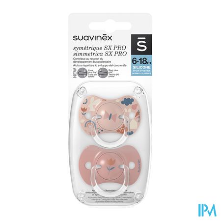 Suavinex Forest Speen Silic Phys 6/18m Pink Duo 1