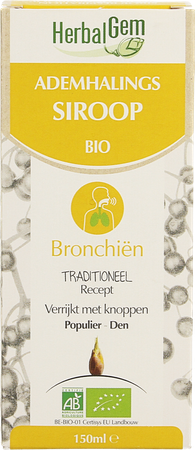 Herbalgem Siroop Ademhaling Bio Kind-volw 150ml 5