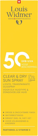 Widmer Clear & Dry Sun Spray 50 Zonder Parfum 200ml 1