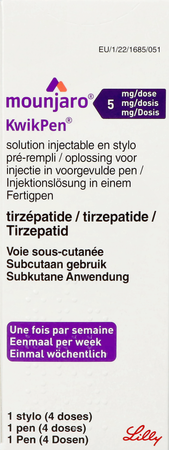 Mounjaro 5,0mg Kwikpen Opl Inj Voorgev.pen 0,6ml 2