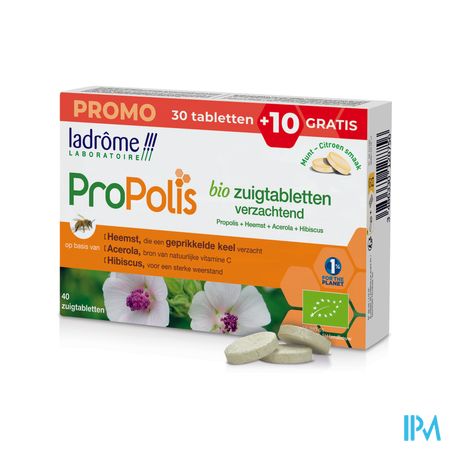 Ladrome Propolis Pastilles Bio Verzach.30+10 Grat.