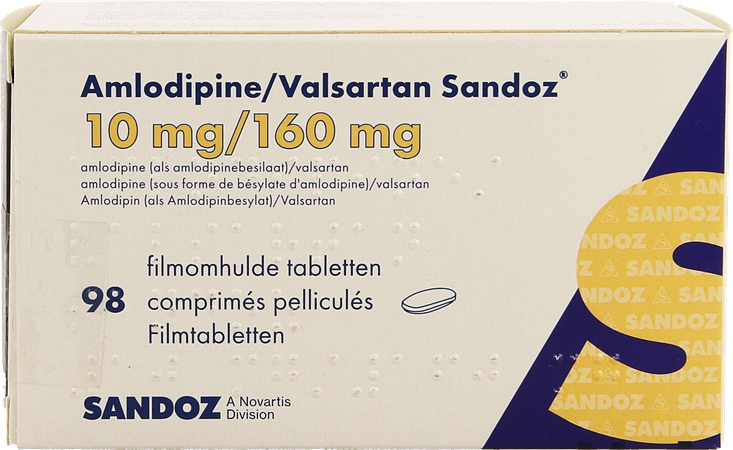Amlodipine Valsartan Sandoz 10mg/160mg Comp 98 5