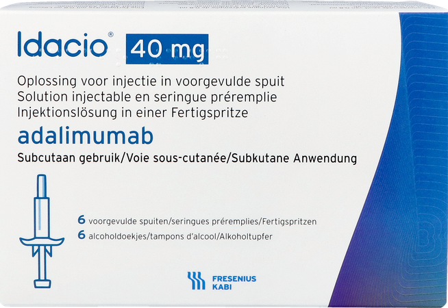 Idacio 40mg/0,8ml Opl Inj 50mg/ml Voorgev.spuit 6 1