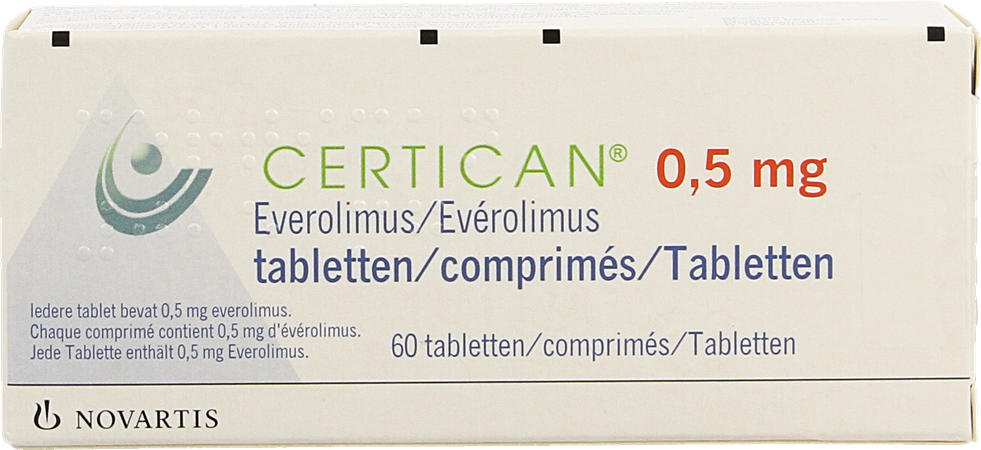 Certican 0,50mg Comp Enrob 60 X 0,50mg 2