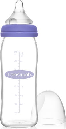 Lansinoh Zuigfles Glas + Speen 240ml 4 8