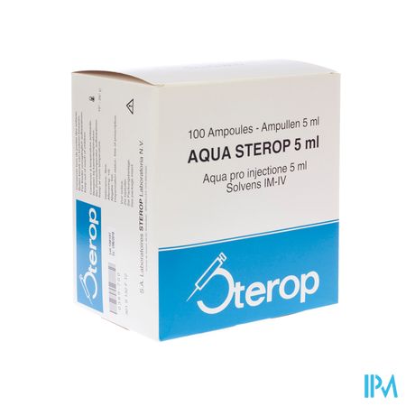 Aqua Sterop Pour Inj Solvens Amp 100 X 5ml