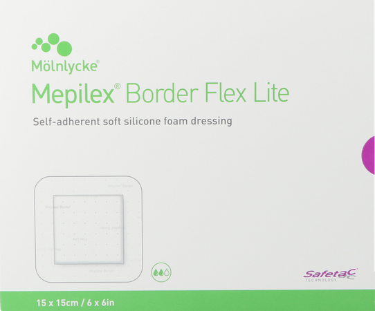 Mepilex Lite Dun Verb Sil Ster 15x15,00cm 5 284300 4
