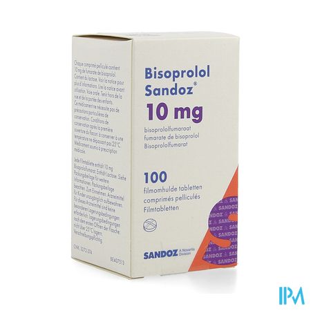 Bisoprolol Sandoz 10,0mg Pot Film.tabl 100x10,0mg