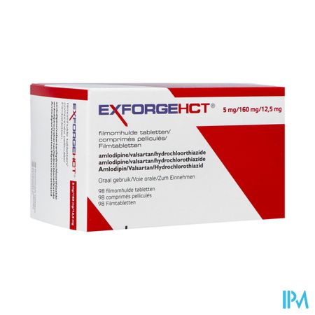 Exforge Hct 5mg/160mg/12,5mg Pipharma Comp 98 Pip