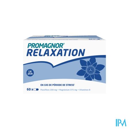 Promagnor Relaxation: Magnésium 350mg & Passiflore 200mg & Vitamine B 4mg (60 caps)