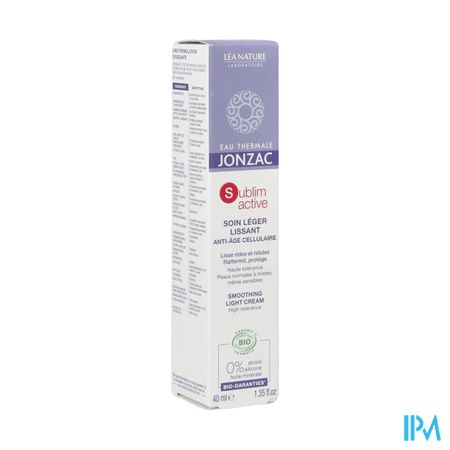 Jonzac Sublimactive Soin Leger Jeunesse Tbe P.40ml