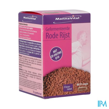 Mannavital Gefermenteerde Rode Rijst V-caps 60
