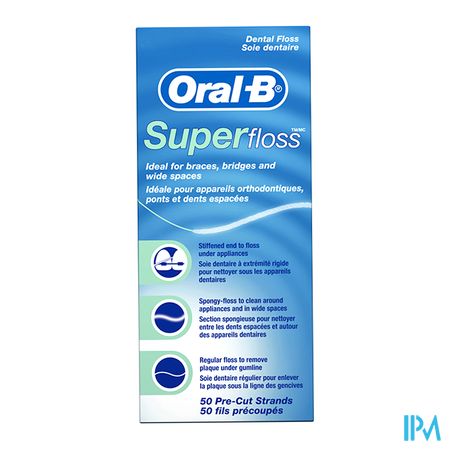 Oral-b Floss Super Floss Mint Waxed 50m