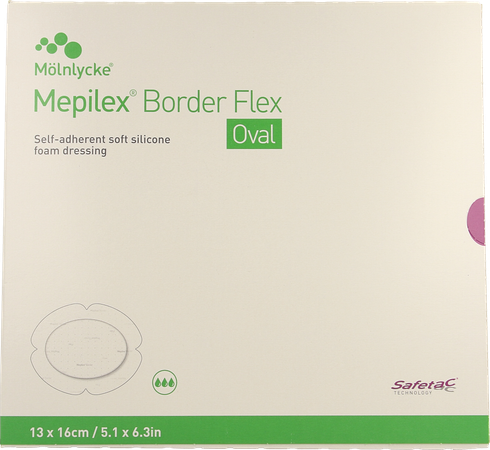 Mepilex Border Flex Oval Verb 13x16cm 5 583300 1