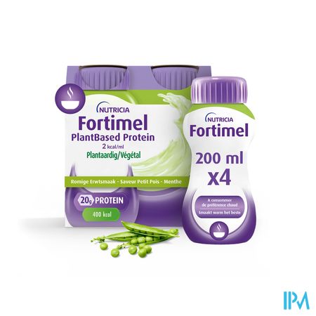 Fortimel Plantbased Protein Pet.pois-menthe4x200ml