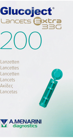 Glucoject l.extra 33g Lancetten 200 3