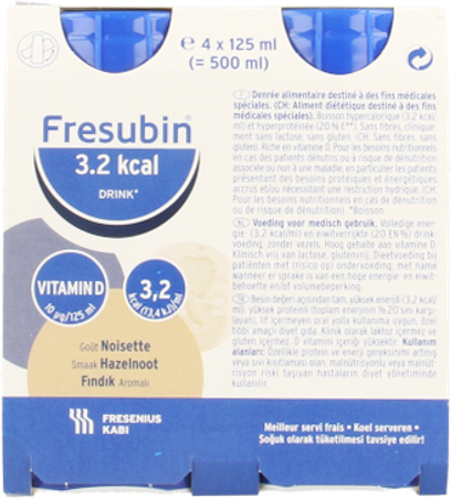 Fresubin 3,2 Kcal Drink 125ml Noisettes/hazelnootjes 3