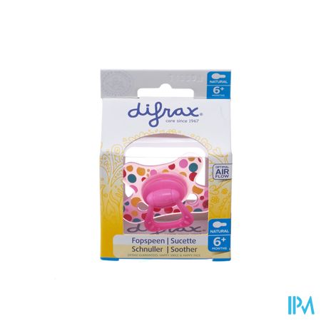 Difrax Sucette Natural 6m+ Girl 8
