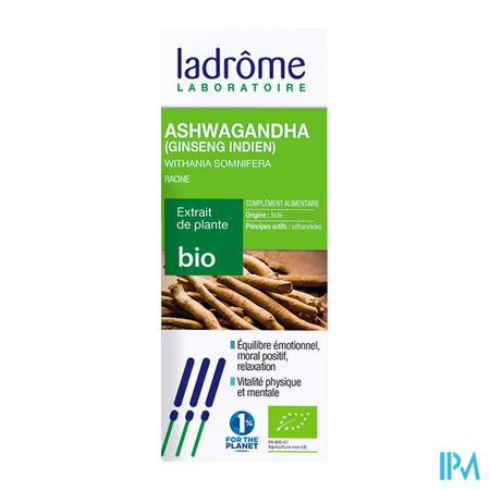 Ladrome Ashwagandha Extrait Plantes Bio 50ml 1