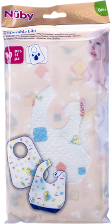 Nuby Wegwerp Slabbetjes - 10 stuks 3